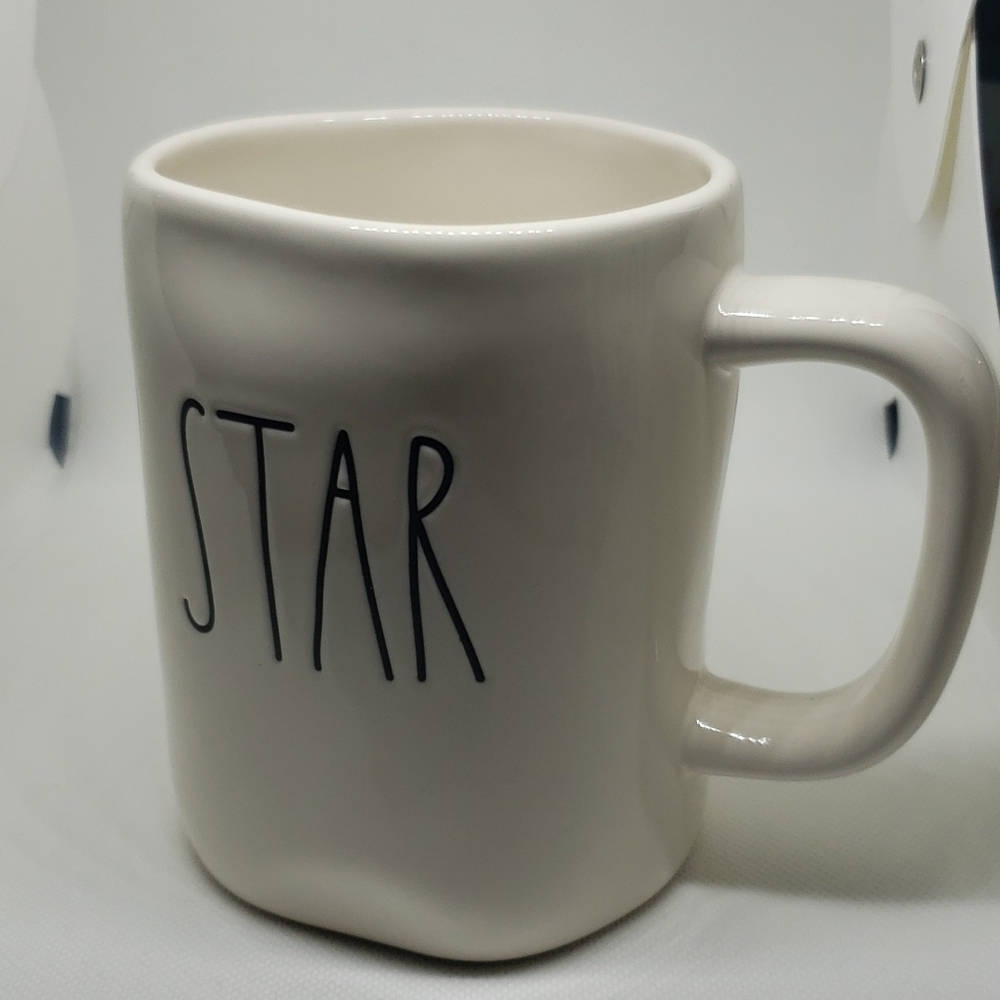 Rae Dunn coffee mug STAR white